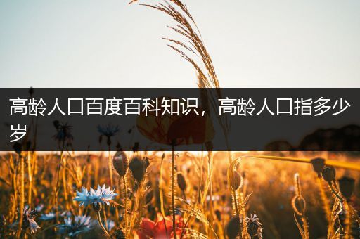 高龄人口百度百科知识，高龄人口指多少岁