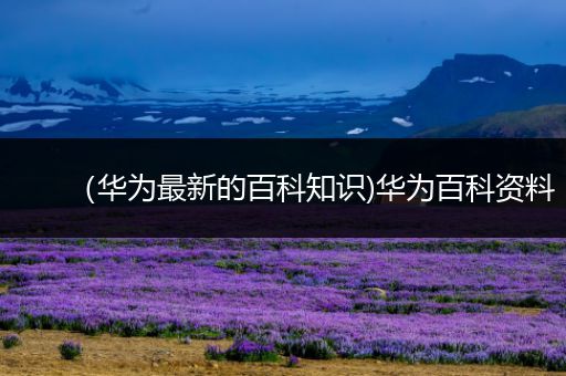 （华为最新的百科知识)华为百科资料