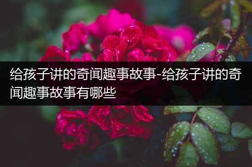 给孩子讲的奇闻趣事故事-给孩子讲的奇闻趣事故事有哪些