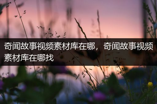 奇闻故事视频素材库在哪，奇闻故事视频素材库在哪找