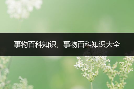 事物百科知识，事物百科知识大全