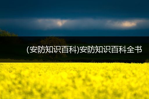 （安防知识百科)安防知识百科全书