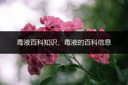 毒液百科知识，毒液的百科信息