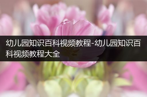 幼儿园知识百科视频教程-幼儿园知识百科视频教程大全