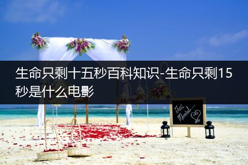 生命只剩十五秒百科知识-生命只剩15秒是什么电影