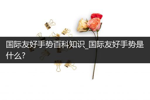 国际友好手势百科知识_国际友好手势是什么?