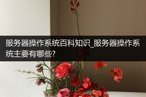 服务器操作系统百科知识_服务器操作系统主要有哪些?