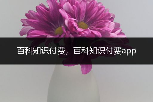 百科知识付费，百科知识付费app