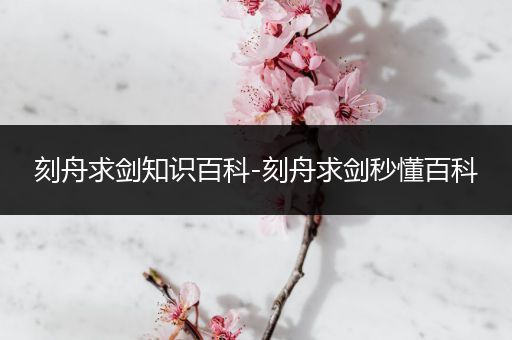 刻舟求剑知识百科-刻舟求剑秒懂百科