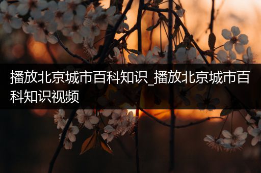 播放北京城市百科知识_播放北京城市百科知识视频