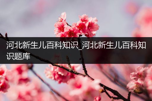 河北新生儿百科知识_河北新生儿百科知识题库