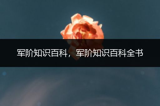 军阶知识百科，军阶知识百科全书