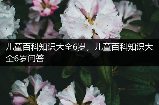 儿童百科知识大全6岁，儿童百科知识大全6岁问答