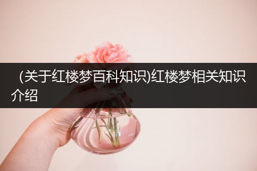 （关于红楼梦百科知识)红楼梦相关知识介绍