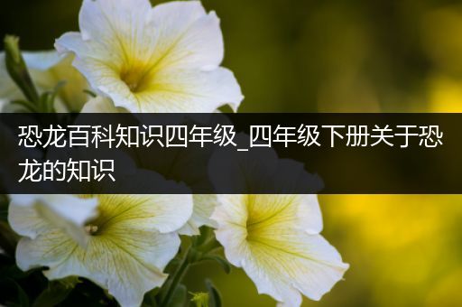 恐龙百科知识四年级_四年级下册关于恐龙的知识