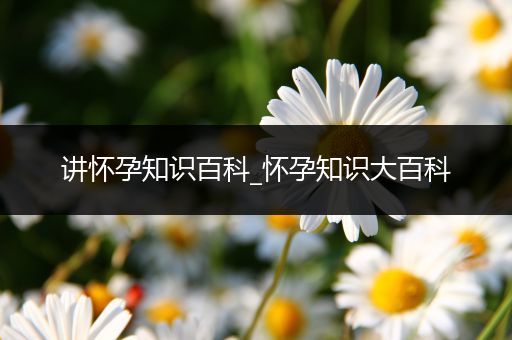 讲怀孕知识百科_怀孕知识大百科