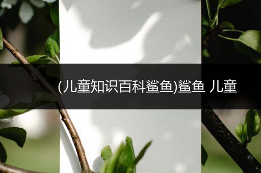 （儿童知识百科鲨鱼)鲨鱼 儿童