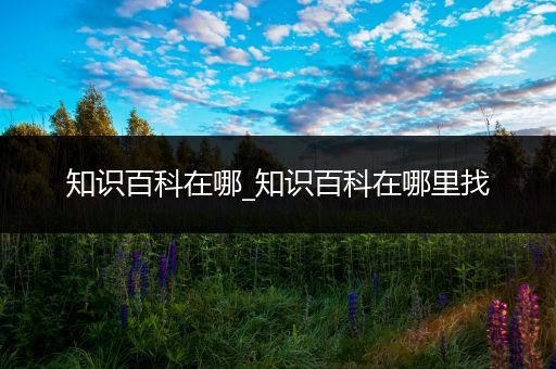 知识百科在哪_知识百科在哪里找