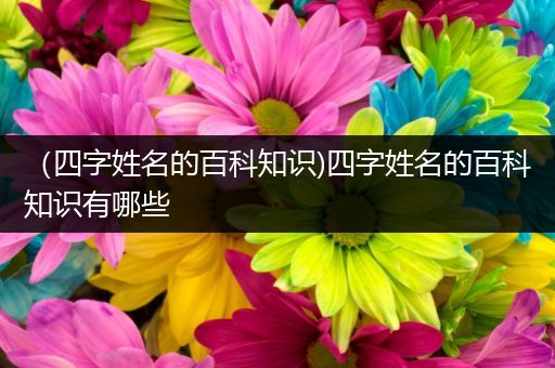 （四字姓名的百科知识)四字姓名的百科知识有哪些