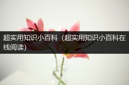 超实用知识小百科（超实用知识小百科在线阅读）