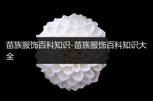 苗族服饰百科知识-苗族服饰百科知识大全
