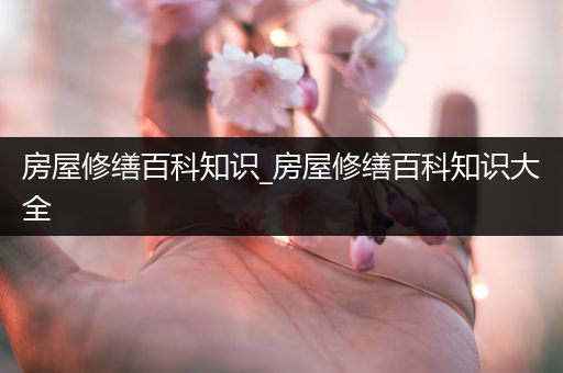 房屋修缮百科知识_房屋修缮百科知识大全