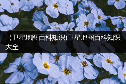 （卫星地图百科知识)卫星地图百科知识大全