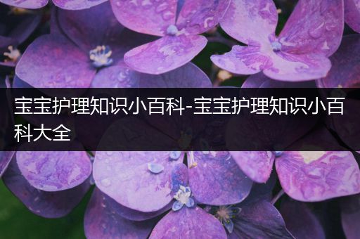 宝宝护理知识小百科-宝宝护理知识小百科大全