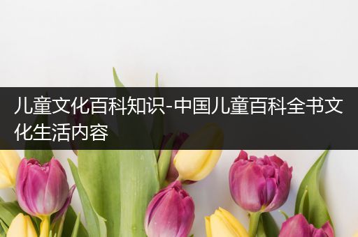 儿童文化百科知识-中国儿童百科全书文化生活内容