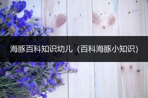 海豚百科知识幼儿（百科海豚小知识）
