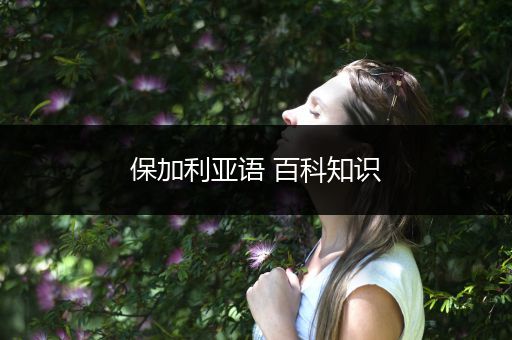 保加利亚语 百科知识