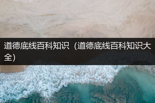 道德底线百科知识（道德底线百科知识大全）