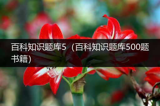 百科知识题库5（百科知识题库500题书籍）