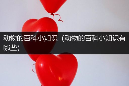 动物的百科小知识（动物的百科小知识有哪些）