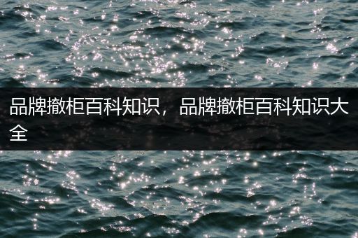 品牌撤柜百科知识，品牌撤柜百科知识大全