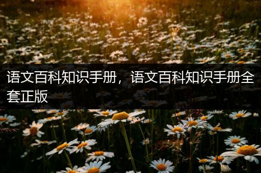 语文百科知识手册，语文百科知识手册全套正版