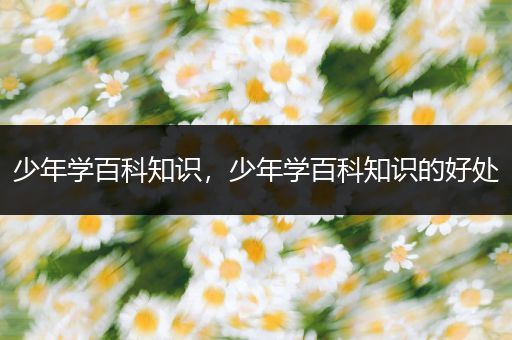 少年学百科知识，少年学百科知识的好处