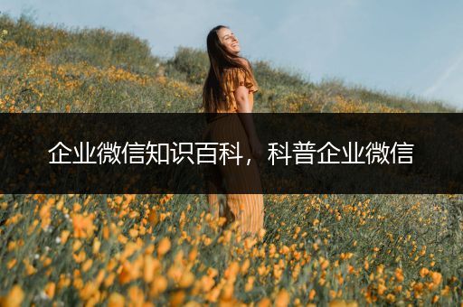 企业微信知识百科，科普企业微信