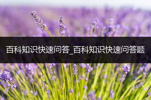 百科知识快速问答_百科知识快速问答题