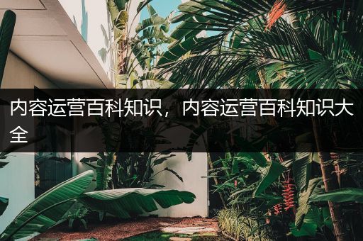 内容运营百科知识，内容运营百科知识大全