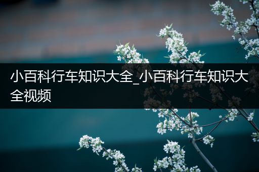 小百科行车知识大全_小百科行车知识大全视频