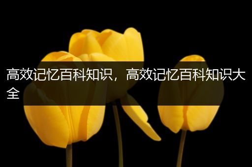 高效记忆百科知识，高效记忆百科知识大全