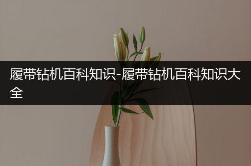 履带钻机百科知识-履带钻机百科知识大全