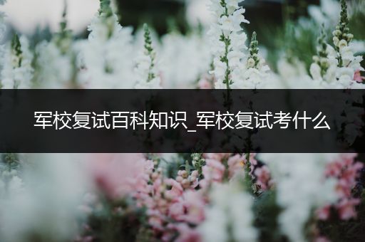 军校复试百科知识_军校复试考什么