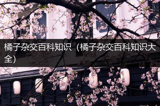 橘子杂交百科知识（橘子杂交百科知识大全）