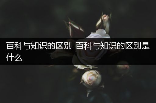 百科与知识的区别-百科与知识的区别是什么