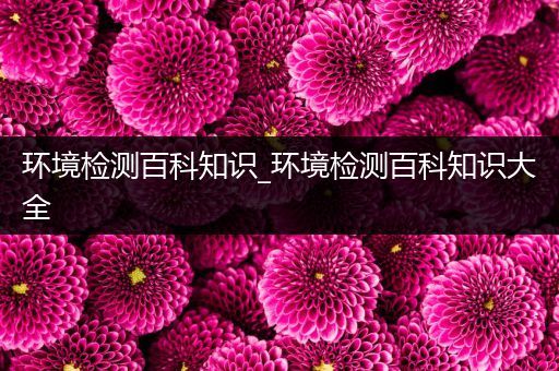 环境检测百科知识_环境检测百科知识大全