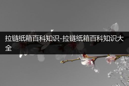 拉链纸箱百科知识-拉链纸箱百科知识大全