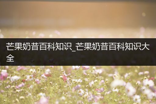 芒果奶昔百科知识_芒果奶昔百科知识大全
