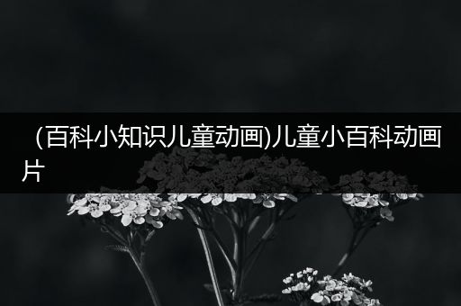 （百科小知识儿童动画)儿童小百科动画片